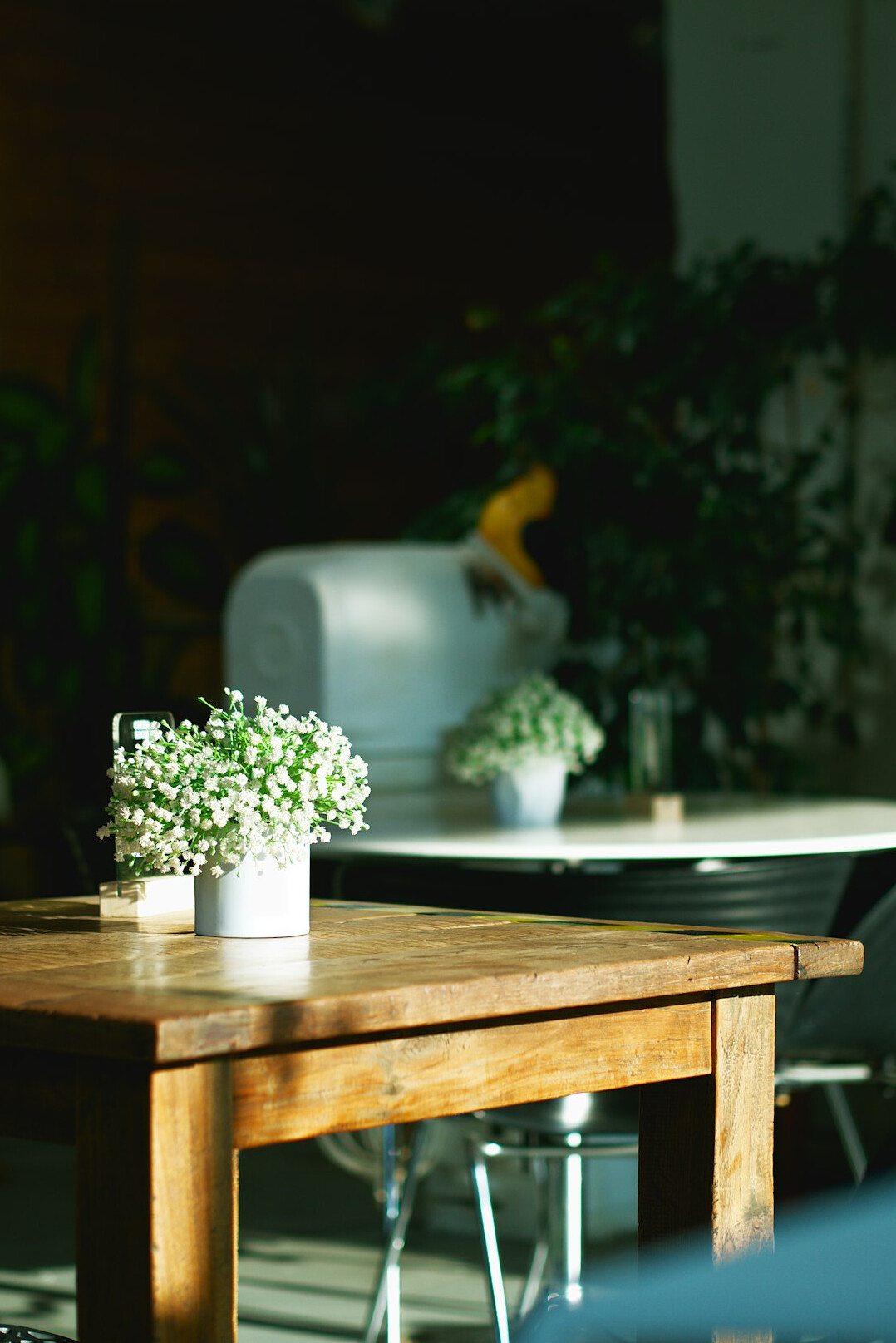 Professional camera on a table